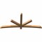 Ekena Millwork Alberta Smooth Timber Gable Bracket, Western Red Cedar, 84"W x 38"H x 3 1/2"D x 3 1/2"F, 11/12 Pitch GBW084X38X0404ALB00SWR - alternate 5